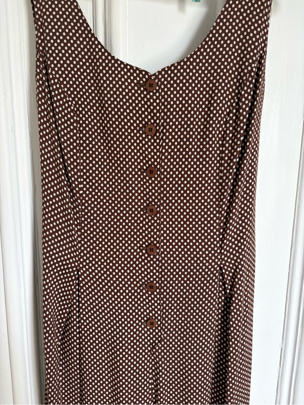 Vintage Brown Polka Dot Jumpsuit - Picture 3 of 10